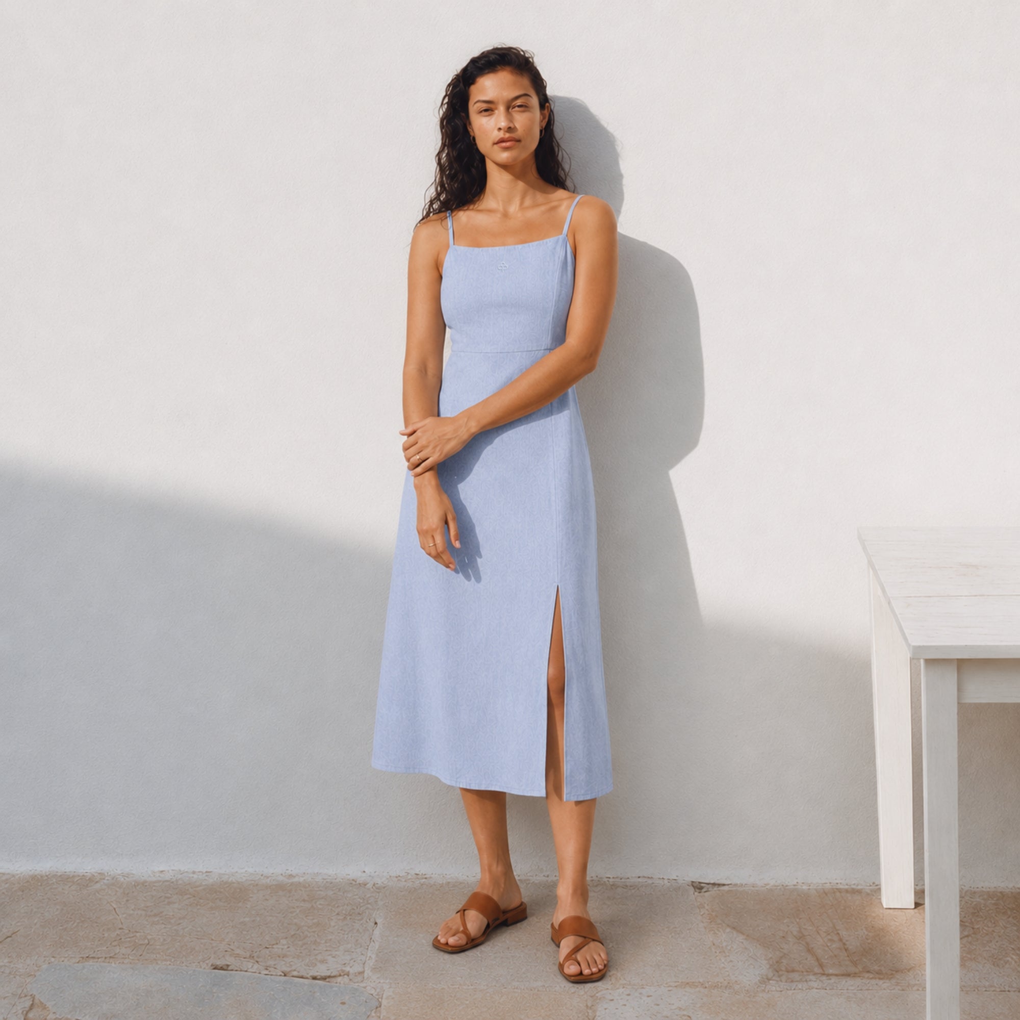 Vestito midi in lino
