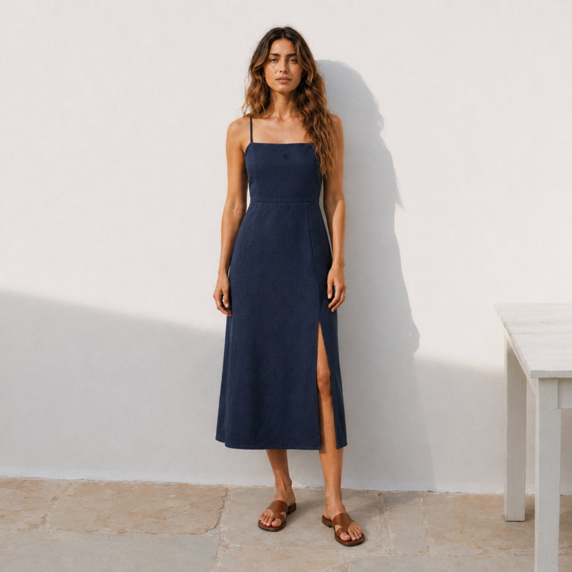 Vestito midi in lino