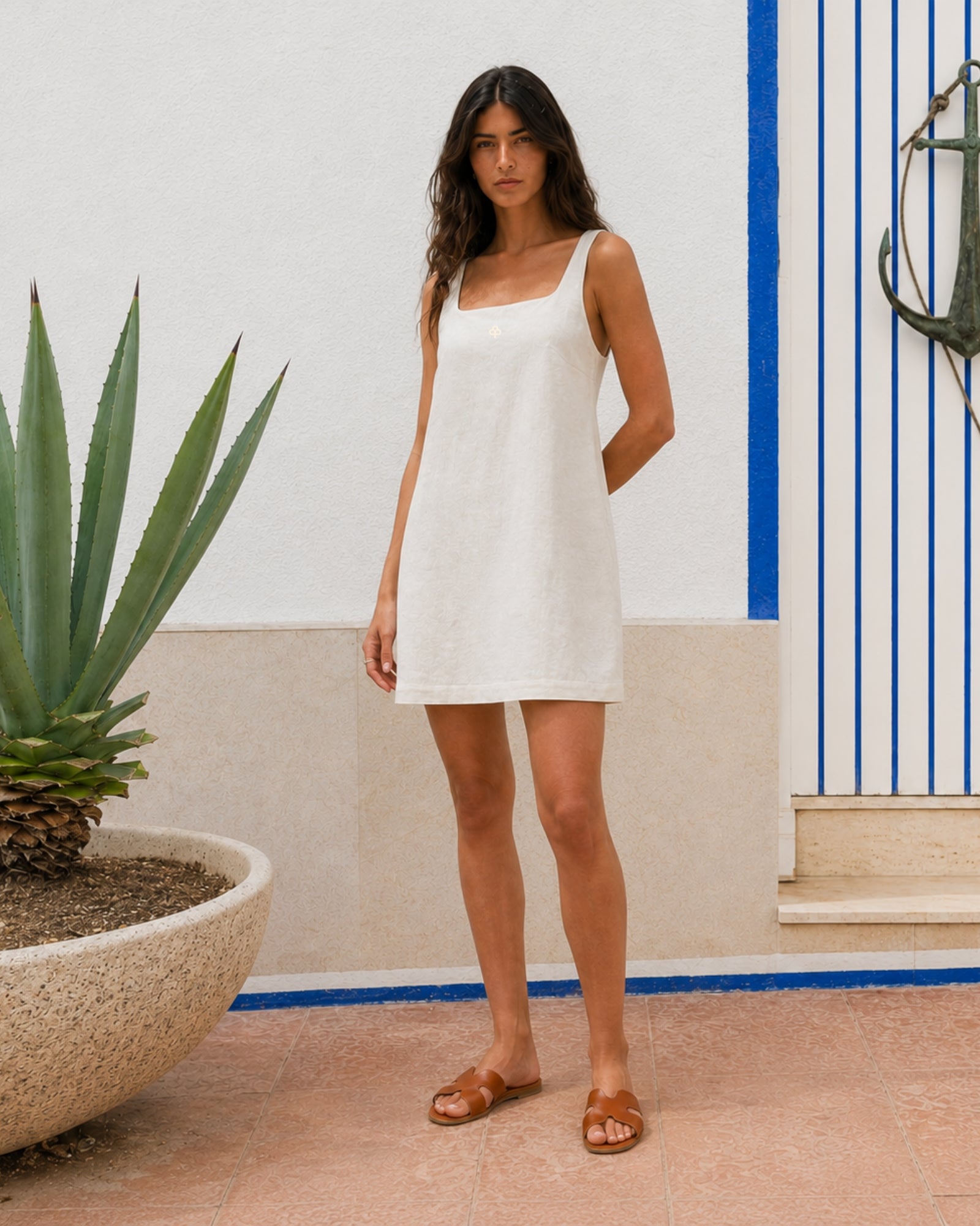 Robe mini en lin