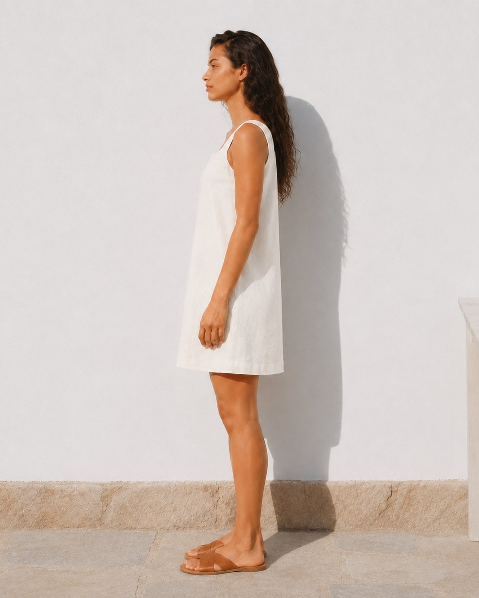 Robe mini en lin