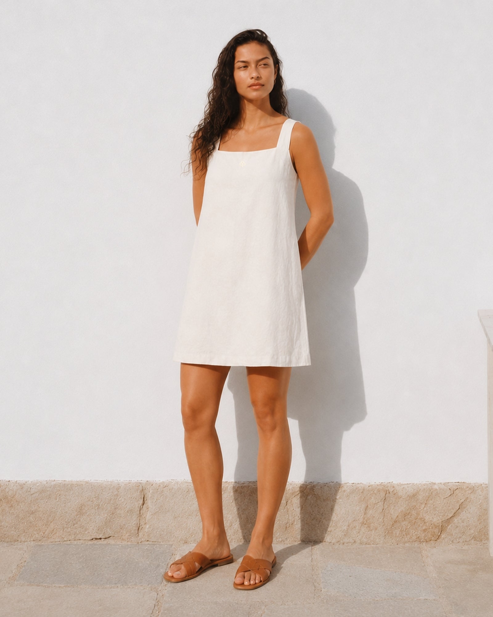 Robe mini en lin