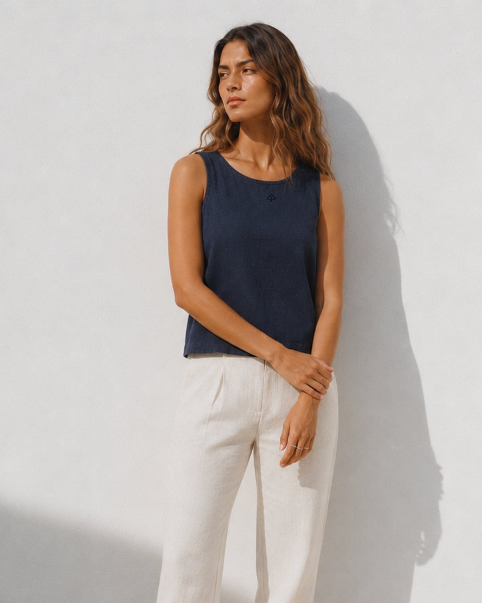 Sleeveless Linen Top