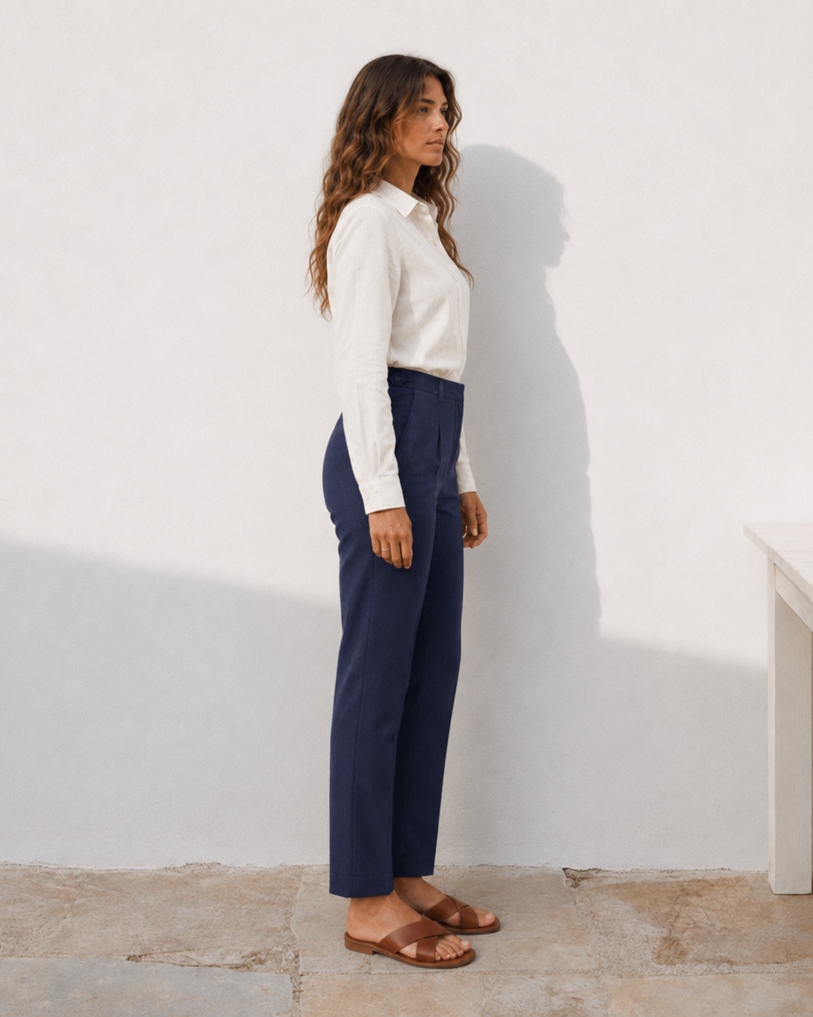 Straight Leg Linen Pants