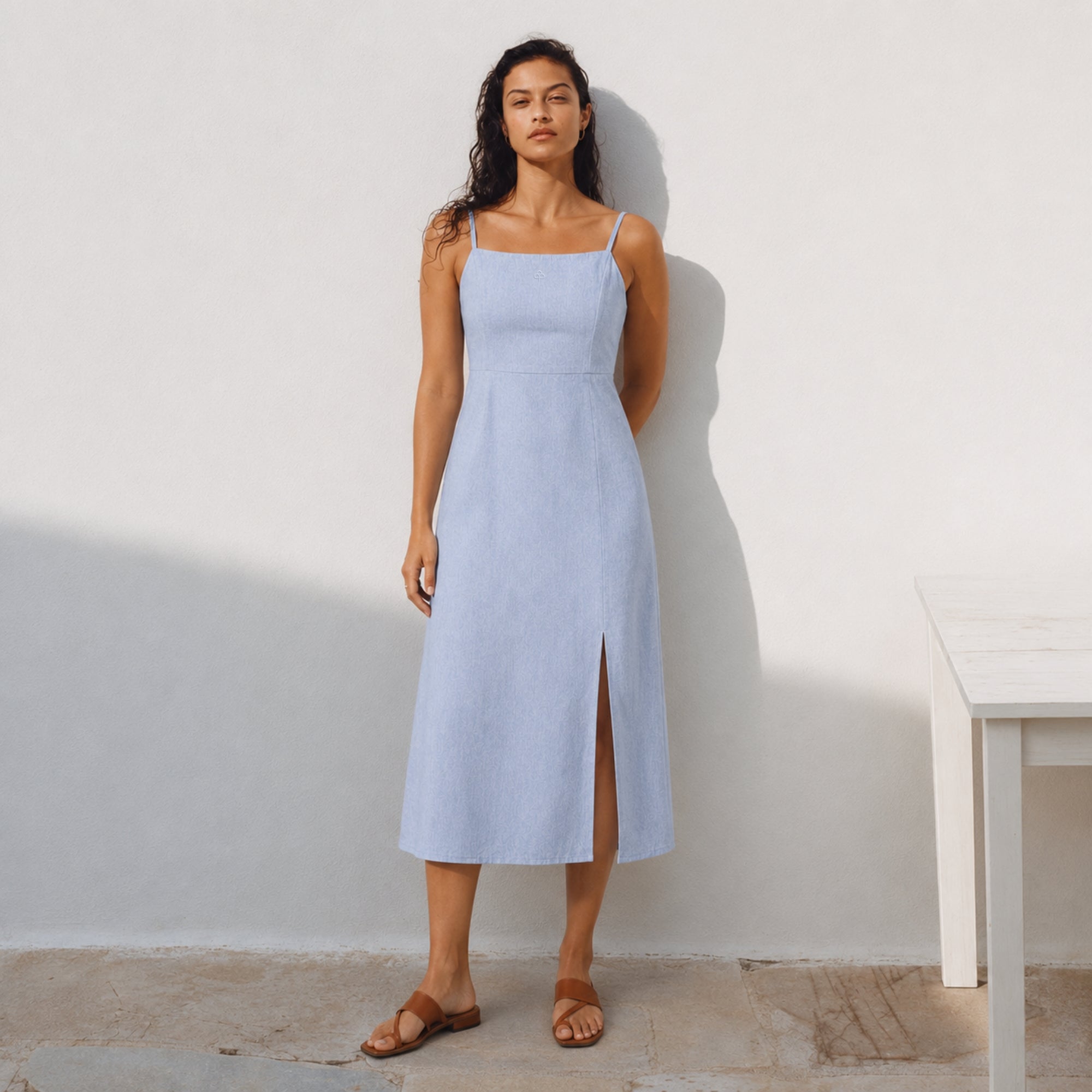 Vestito midi in lino