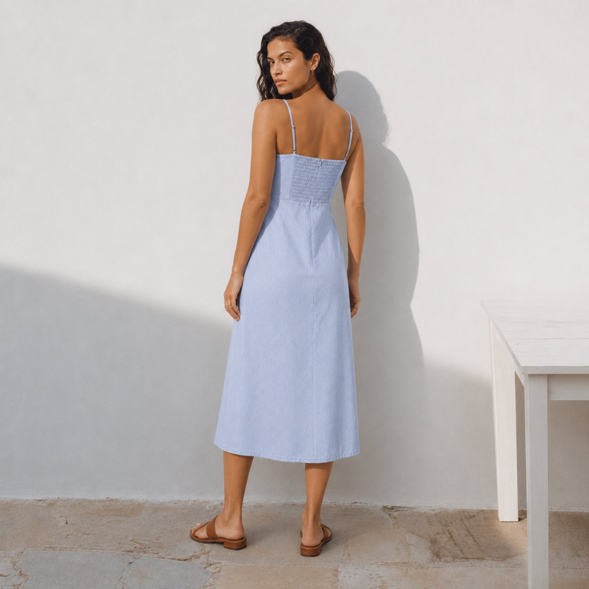 Vestito midi in lino