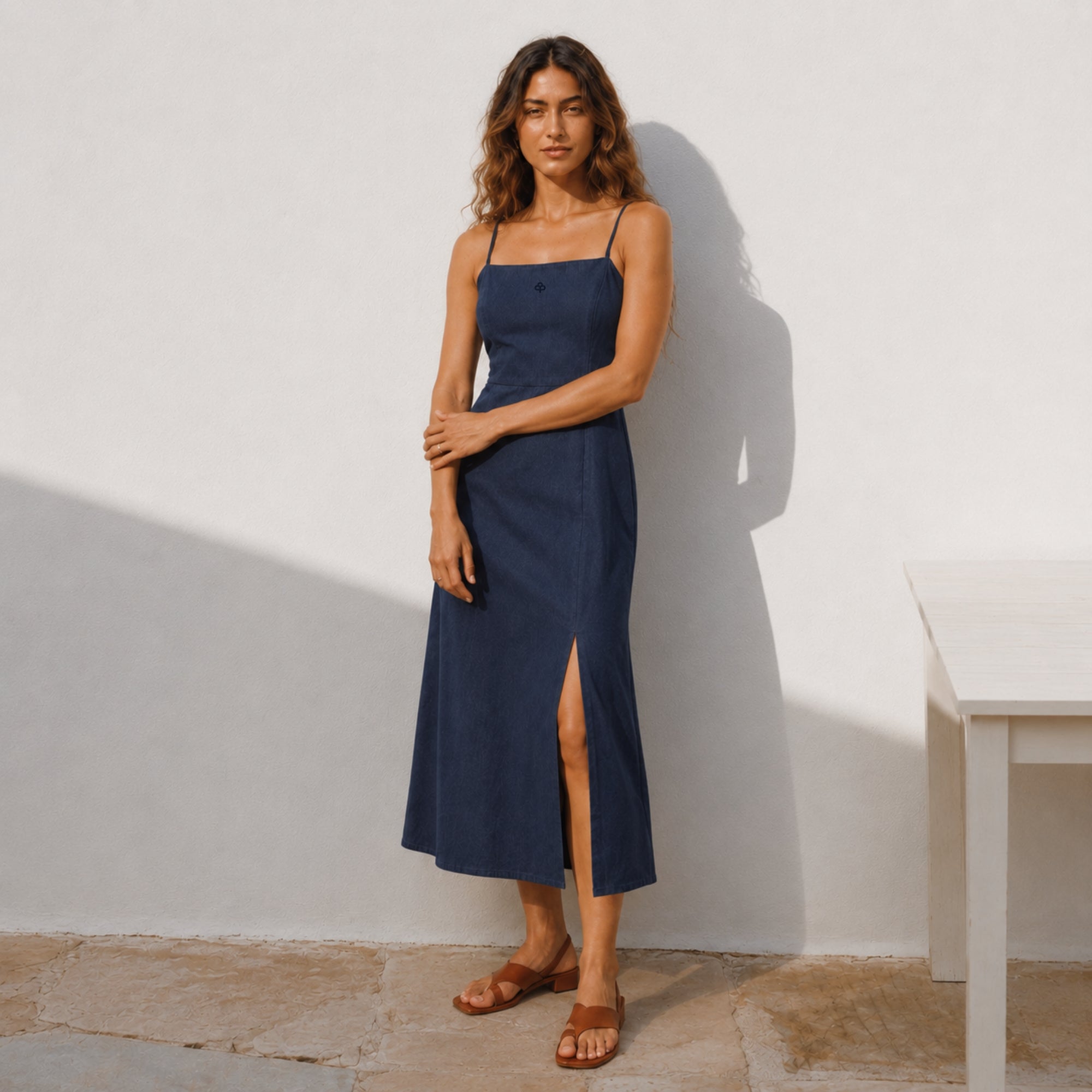 Vestito midi in lino