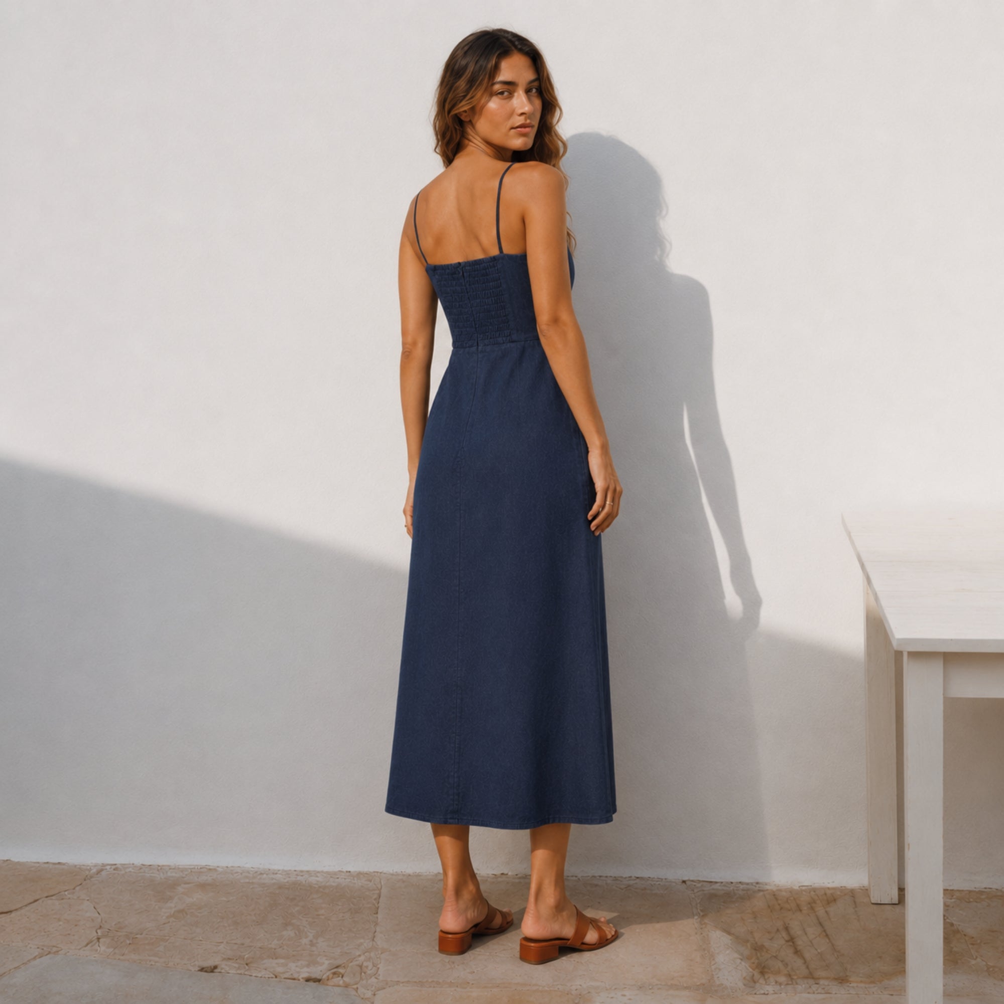 Vestito midi in lino