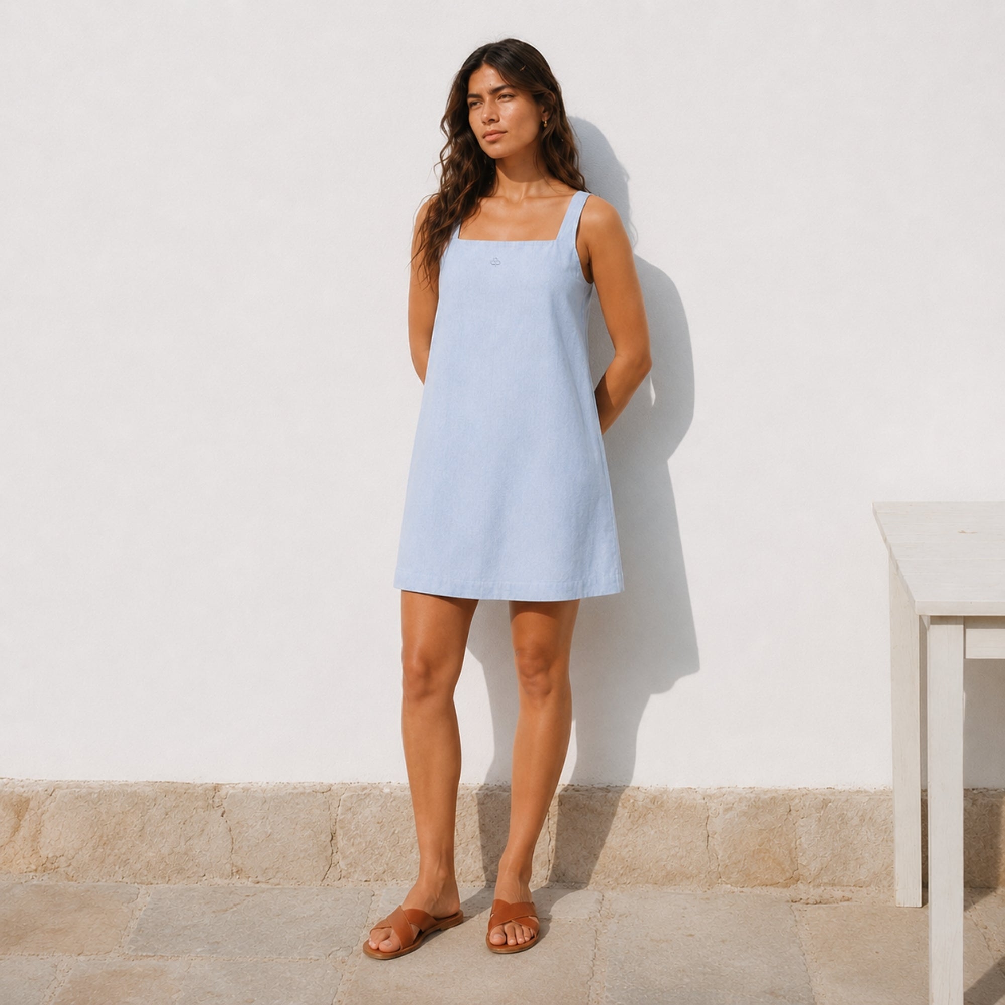 Robe mini en lin