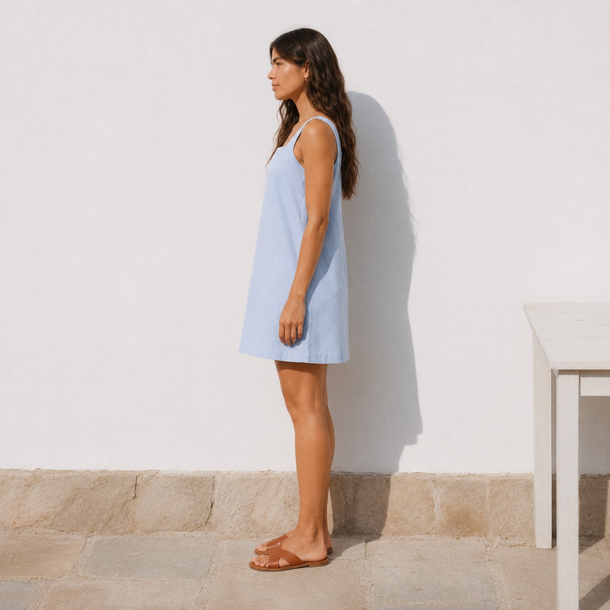 Robe mini en lin