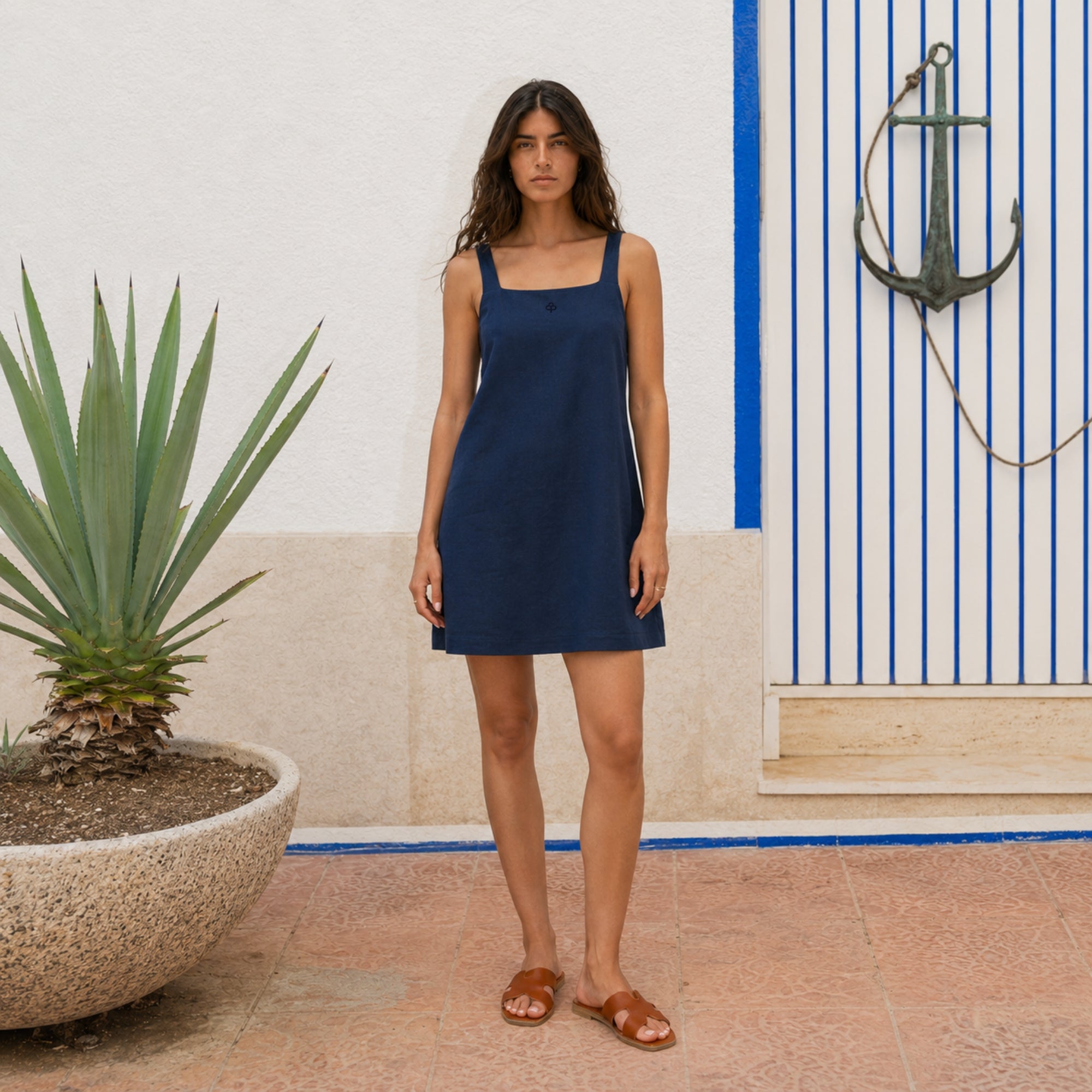 Vestito mini in lino