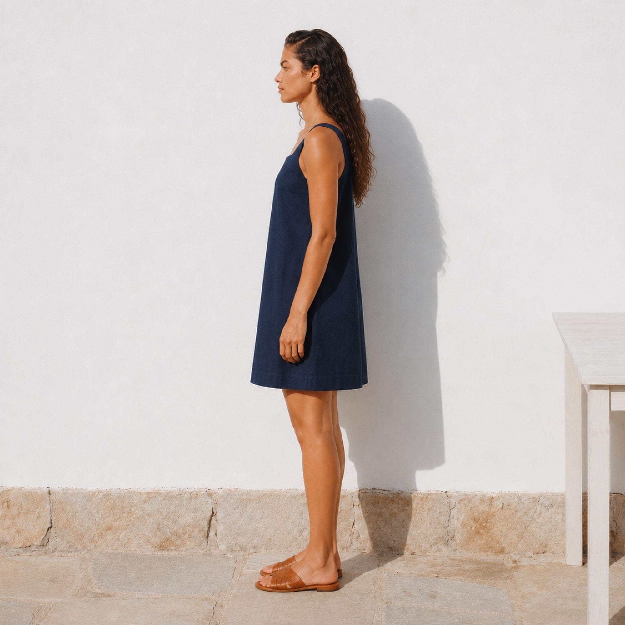 Robe mini en lin