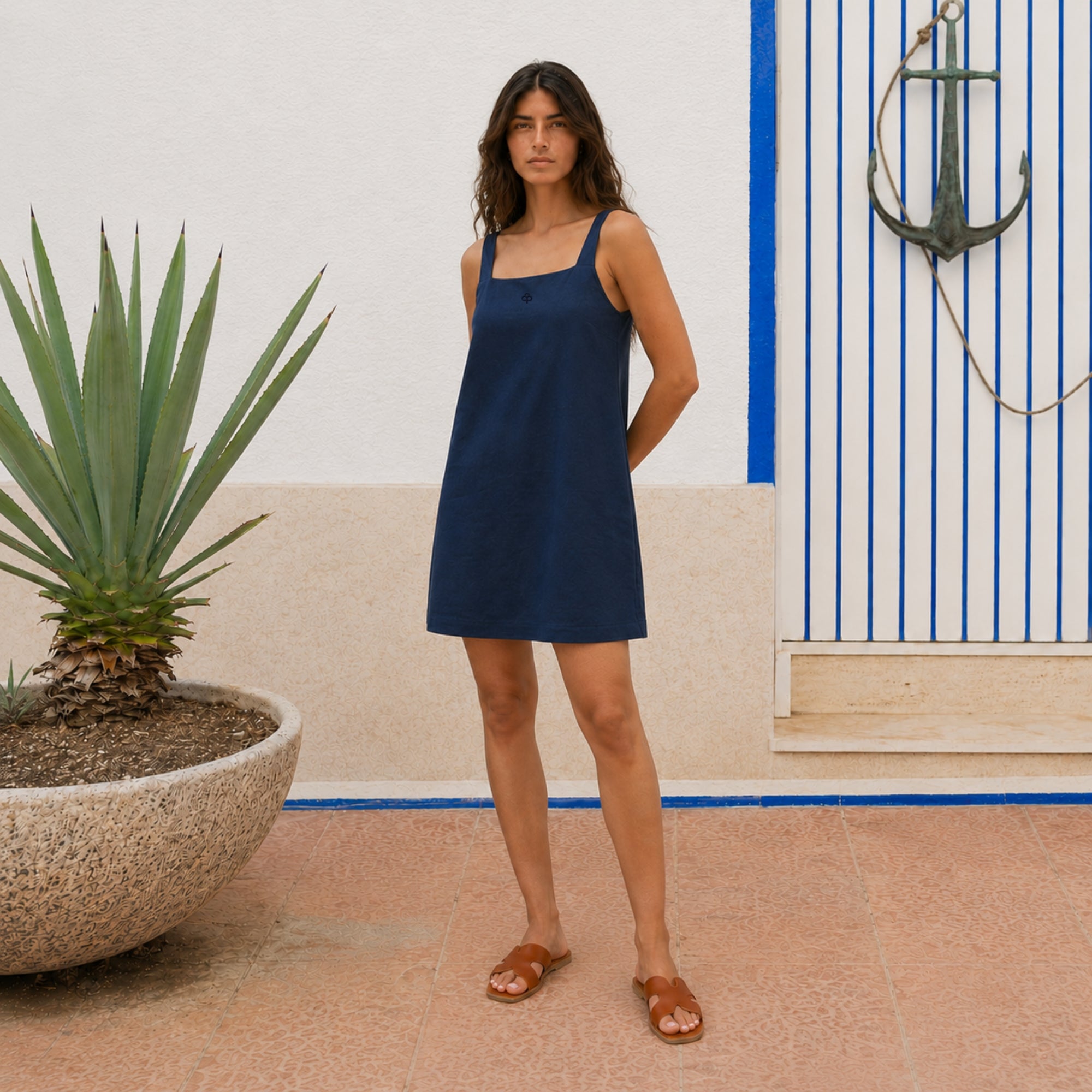Robe mini en lin