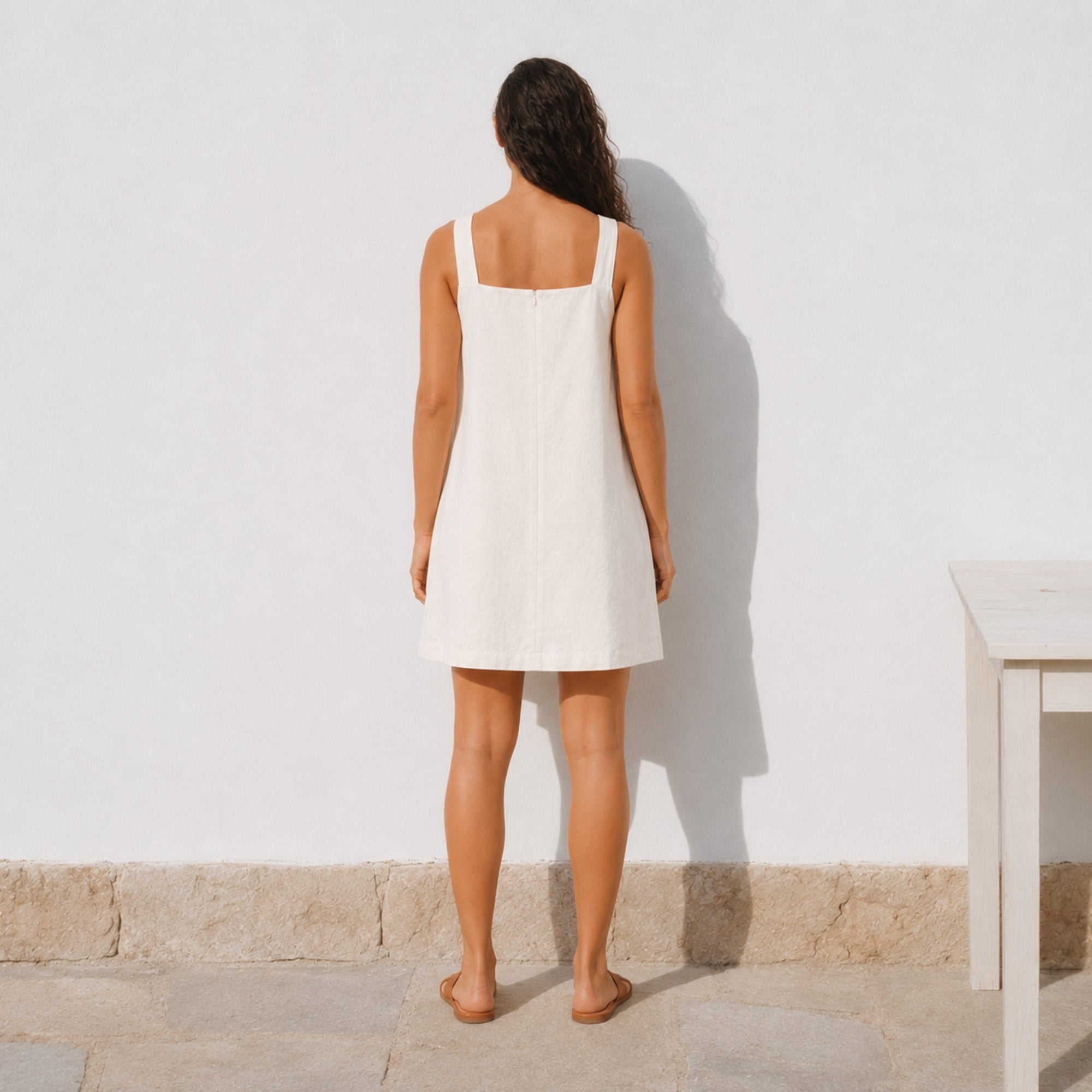 Robe mini en lin