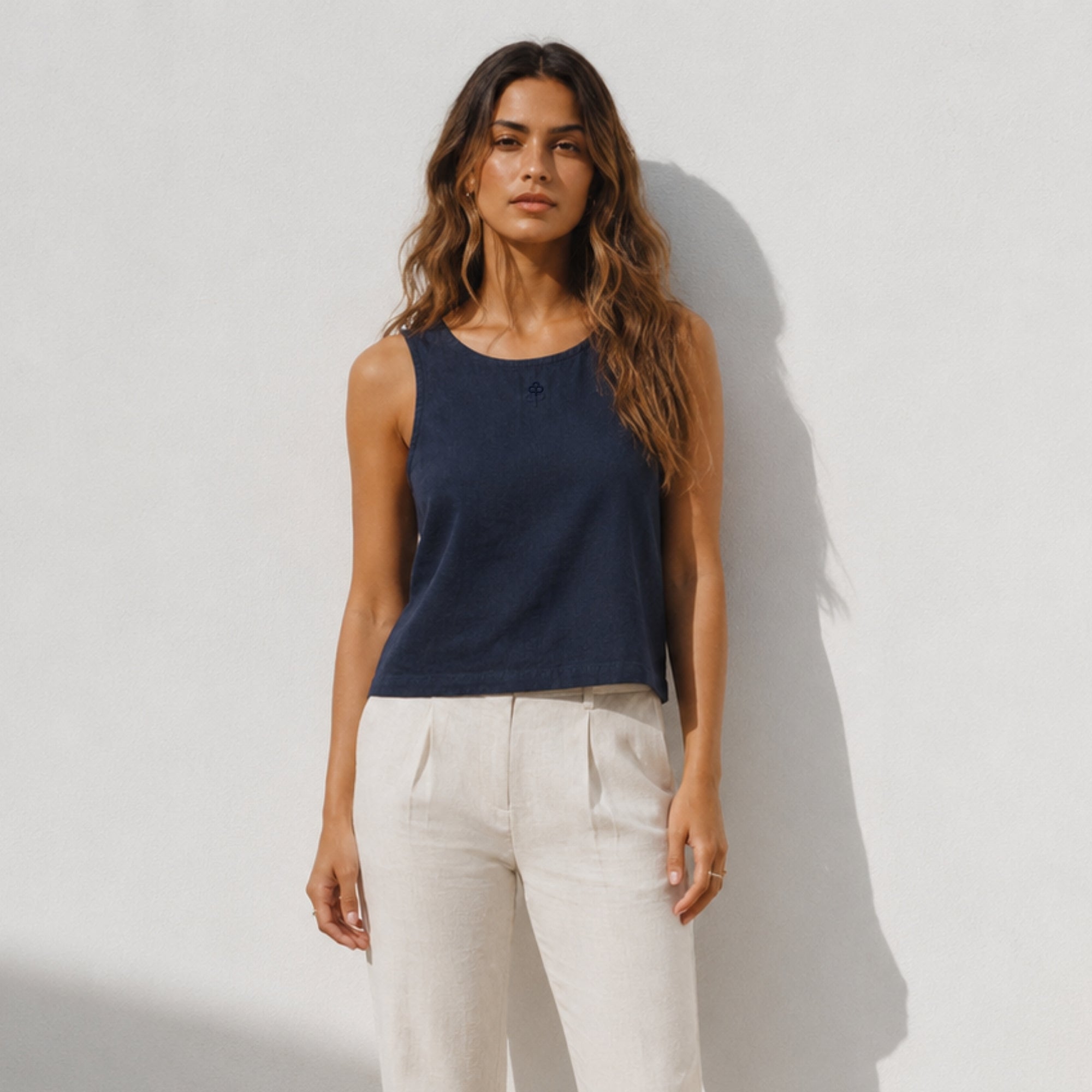 Sleeveless Linen Top
