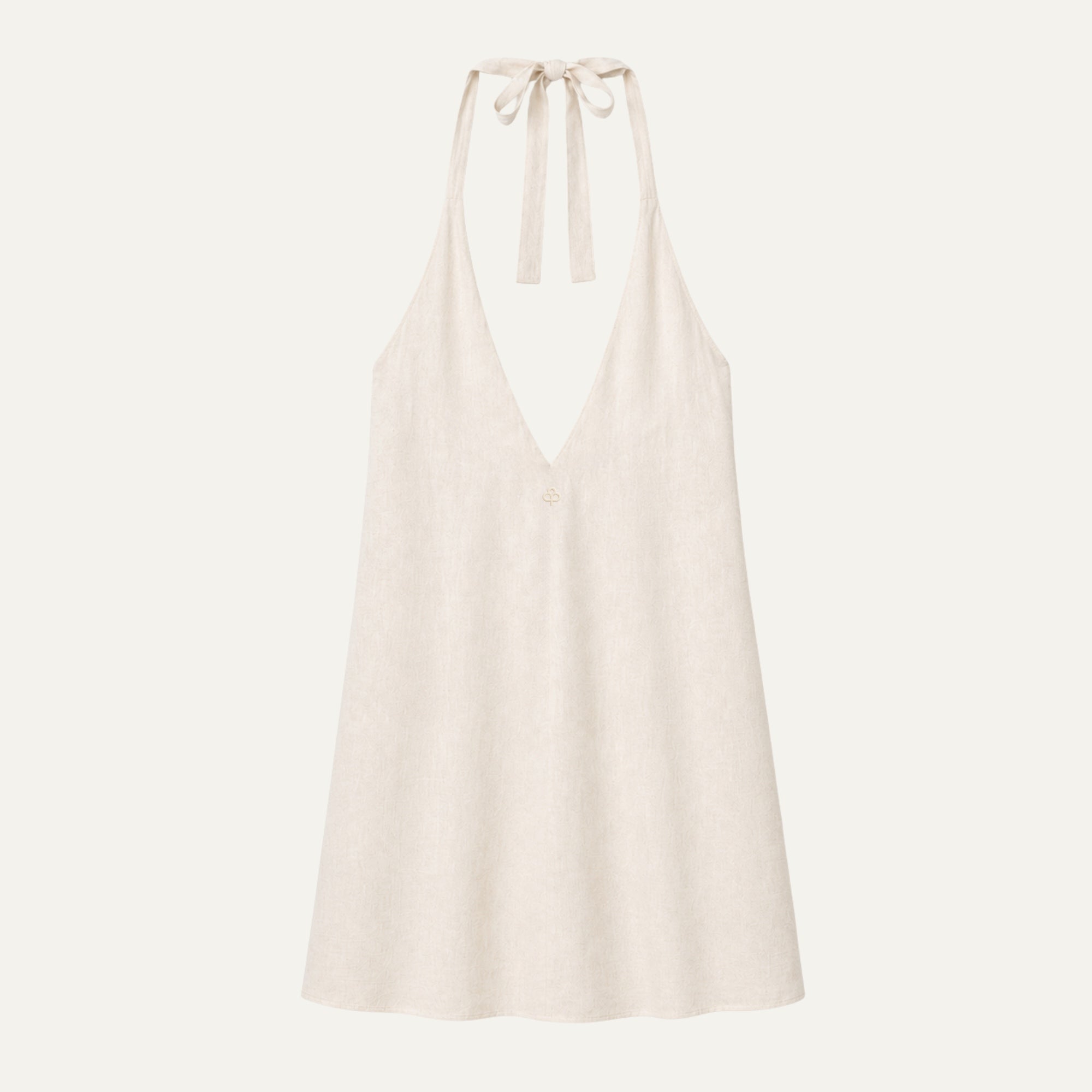 Vestito halter in lino